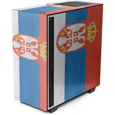 Serbia Flag Distressed NZXT H510 Compact ATX Mid-Tower Case Skin